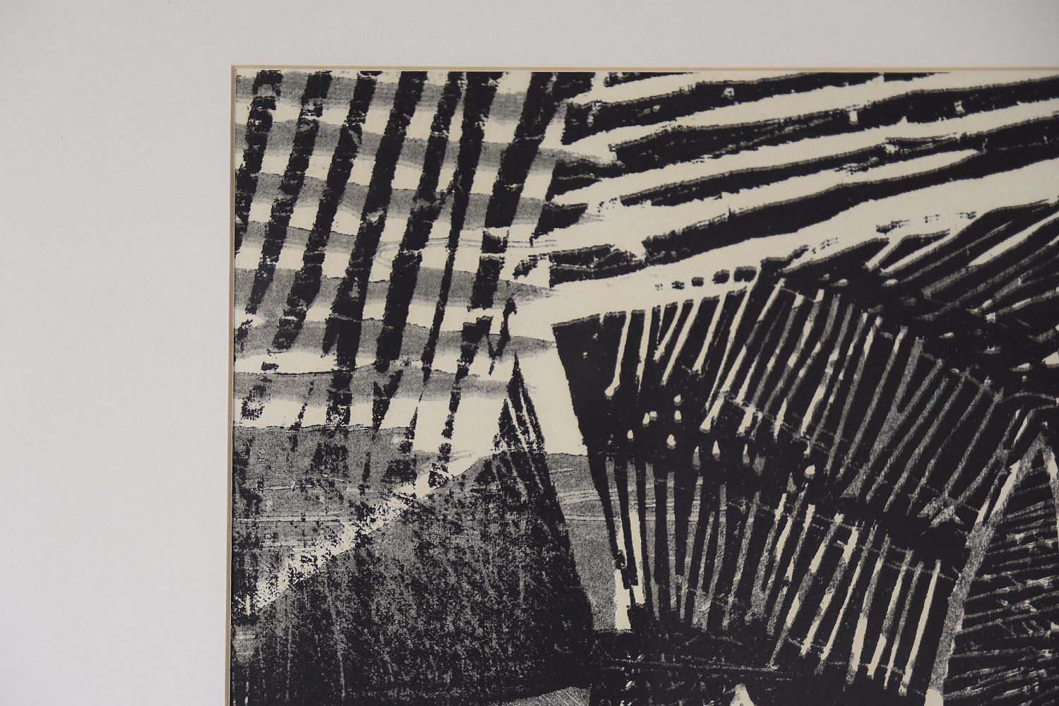 Vide Jansson, Woodcut, 1960s, Framed photo vinterior