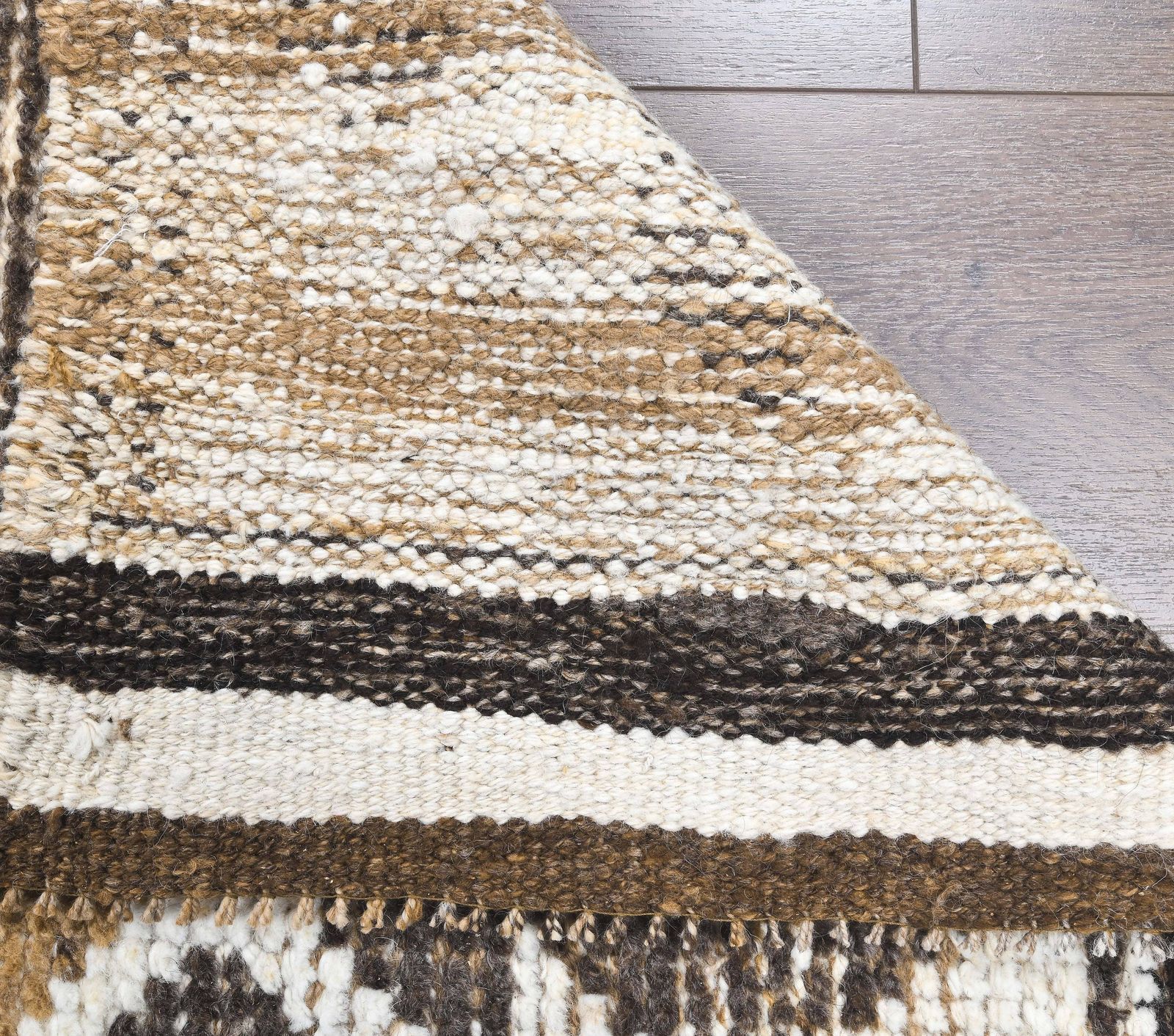Boho Vintage Turkish Rug Runner, Oushak Handmade Wool Carpet, Hallway White Rugs, Farmhouse Decor, One Of A Kind, Unique Anatolian photo vinterior