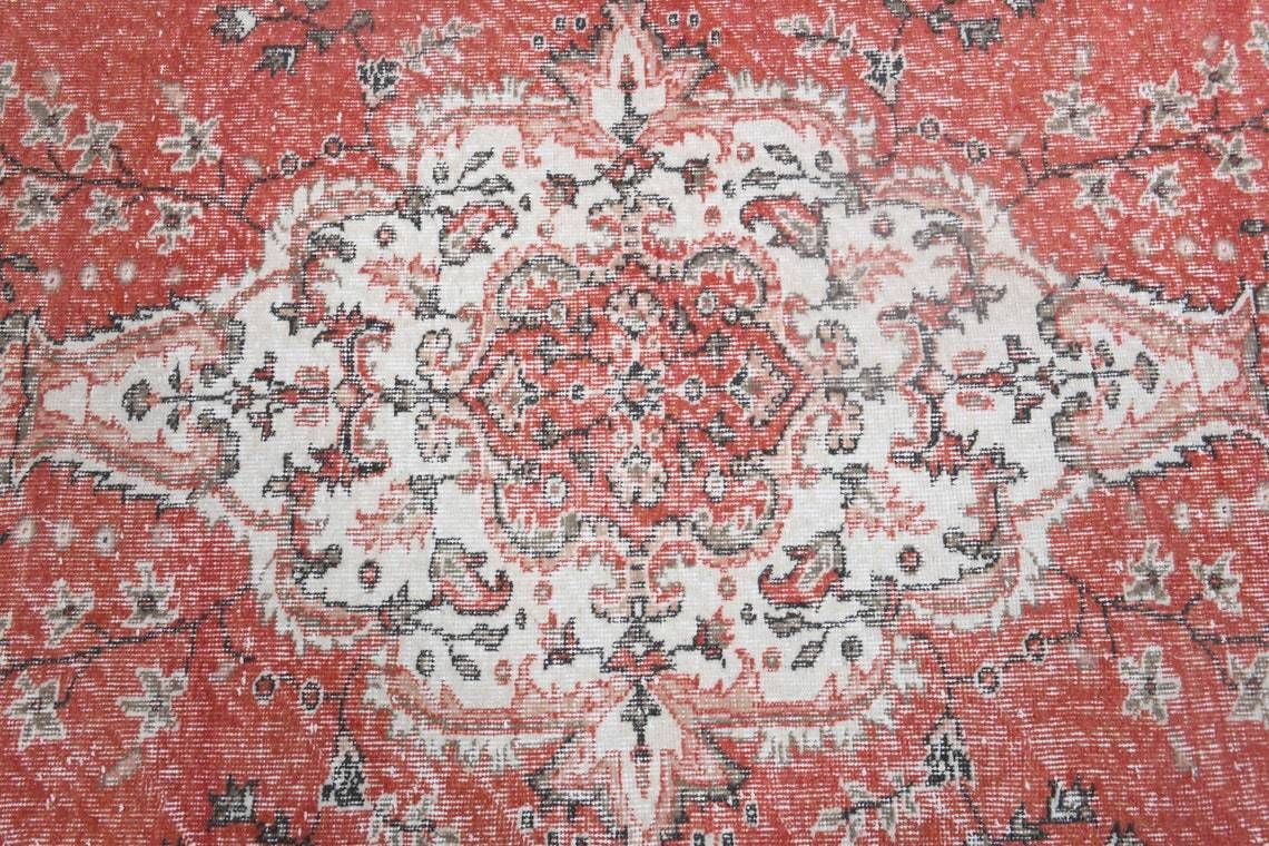 5x9 Turkish Vintage Rug, Oushak Handmade Wool Carpet, Oriental Area Rugs Farmhouse Decor, One Of A Kind, Anatolia, Folk Art, Turkey Rugs photo 537.0