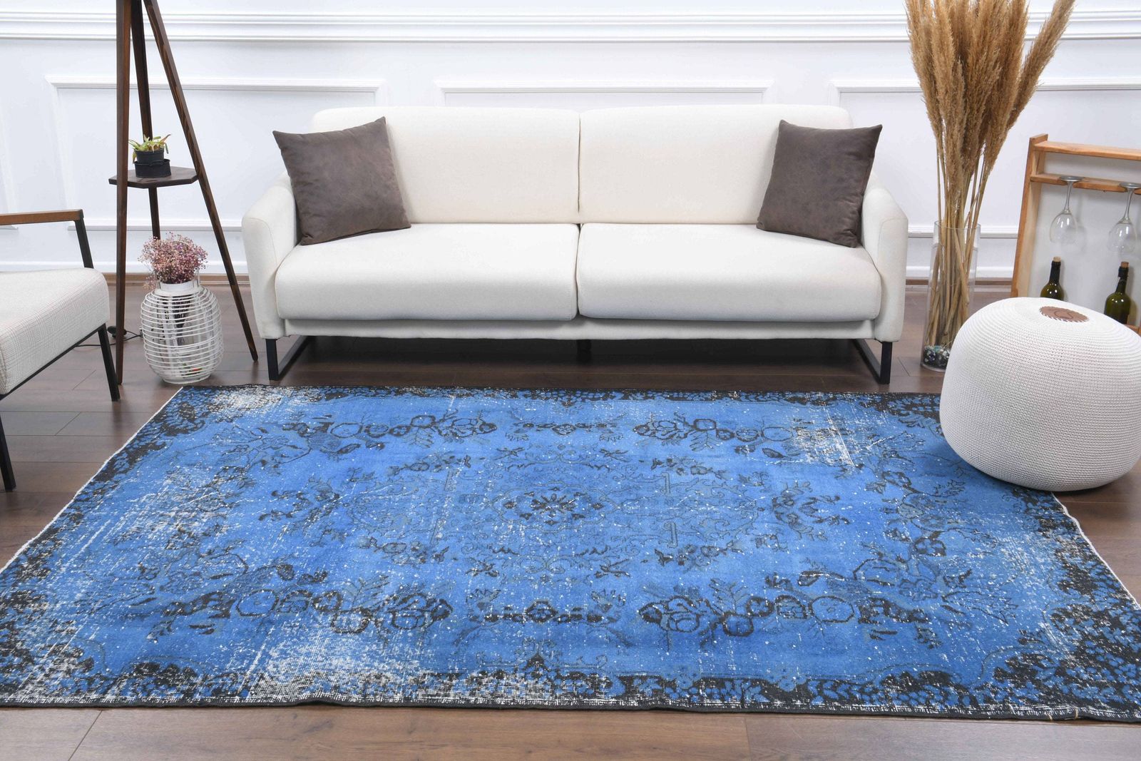 Turkish Oriental Vintage Carpet, Oushak Handmade Wool Rug, Area Rugs, Farmhouse Decor, One Of A Kind, Made In Turkey, Designer Rug
