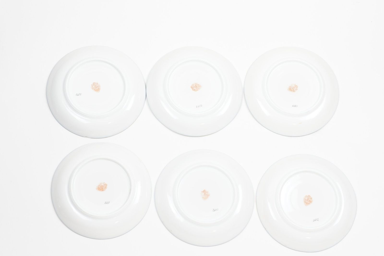Six Beautiful Pirkenhammer Cobalt And Gold Saucers With Insects And Flowers Numbered 2602 photo vintage