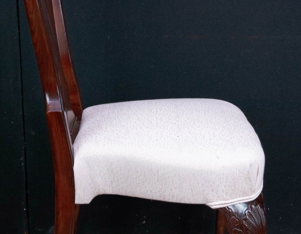 2850.0 Set Queen Anne Dining Chairs In Mahogany photo