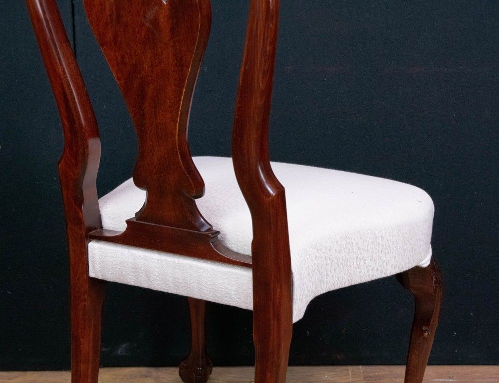 photo buy Set Queen Anne Dining Chairs In Mahogany