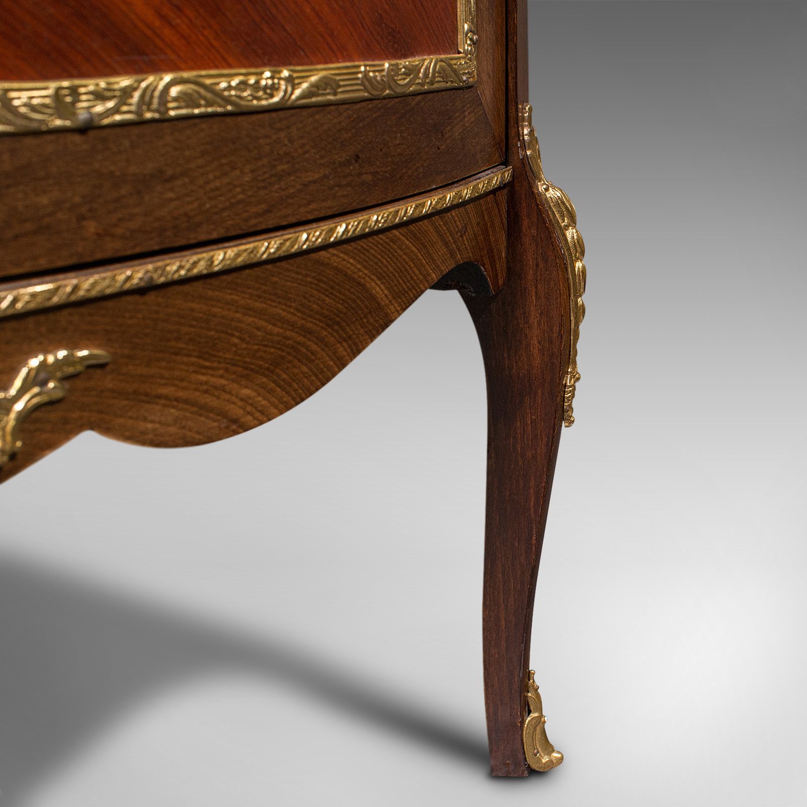 photo furniture Tall Vintage Corner Vitrine, French, Display Cabinet, Late 20th Century, C.1970