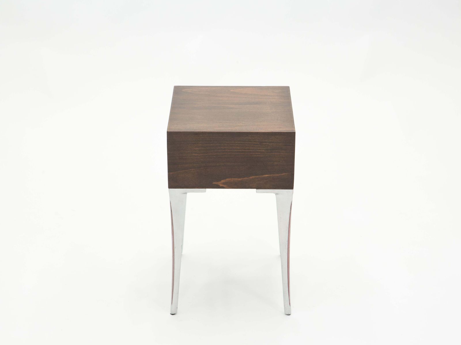 photo for sale French Ebony Steel End Tables Nightstands, 1970s