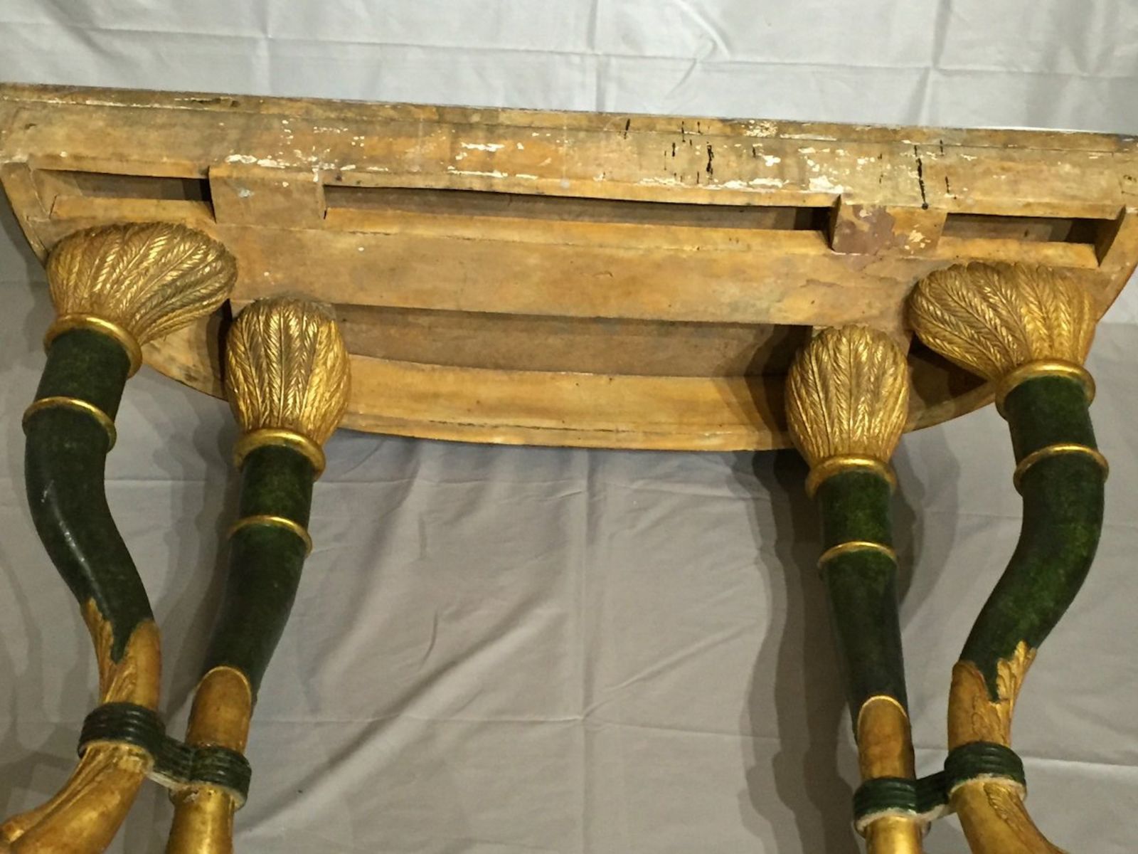 photo vinterior Pair Of Sicilians Consoles Made Of Wood With Gilding And Stucco, 19th Century