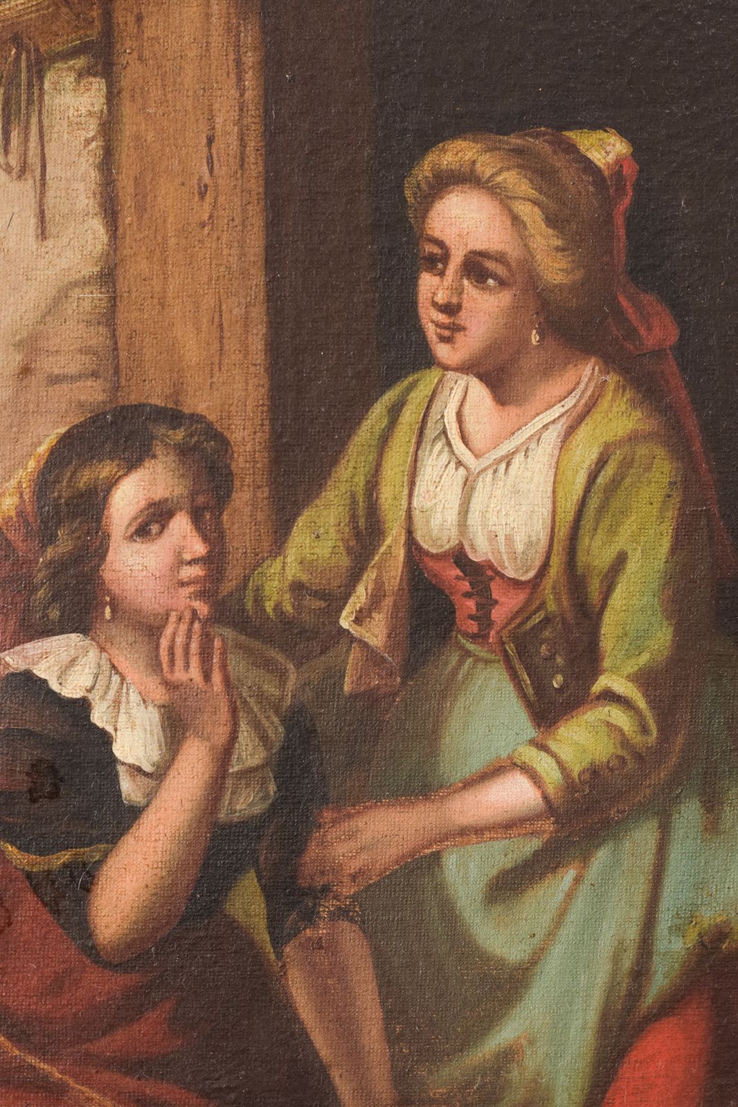 Frans Of Vlaams Schilderij In Golden Age Stijl Met Vrijagesscène photo for sale