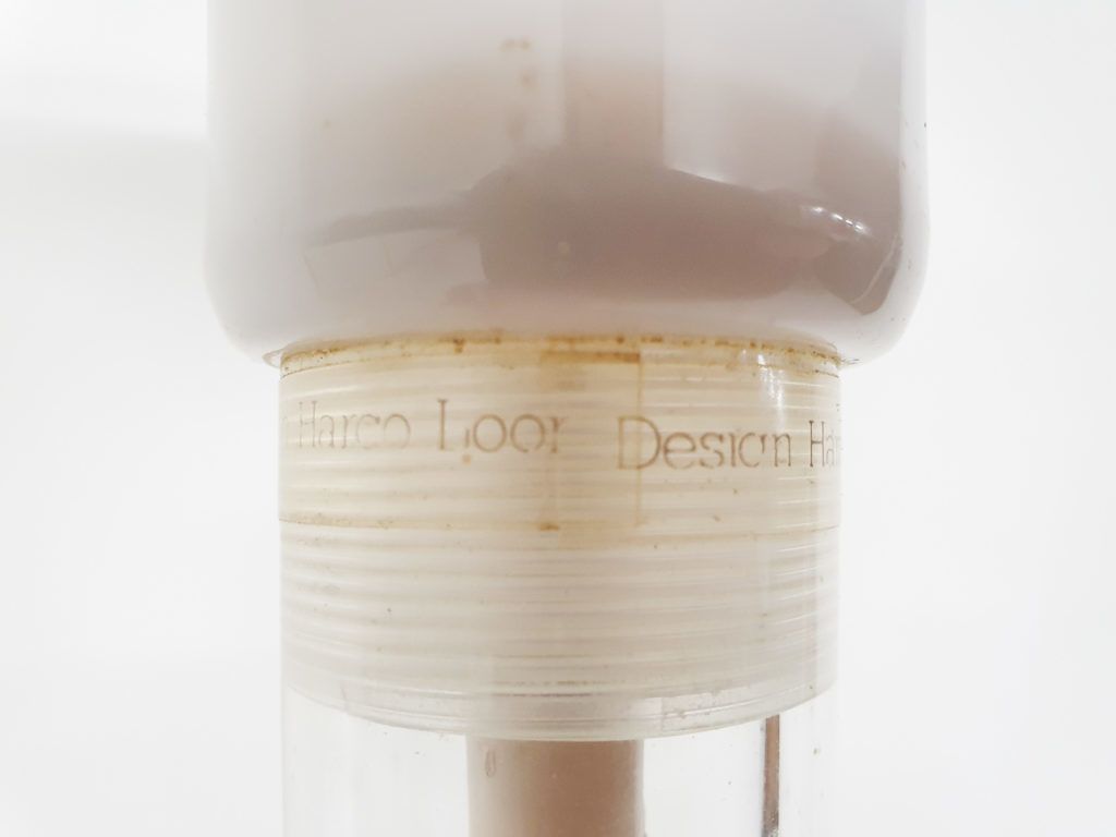 White Plexi Floor Light By Harco Loor, The Netherlands photo vintage