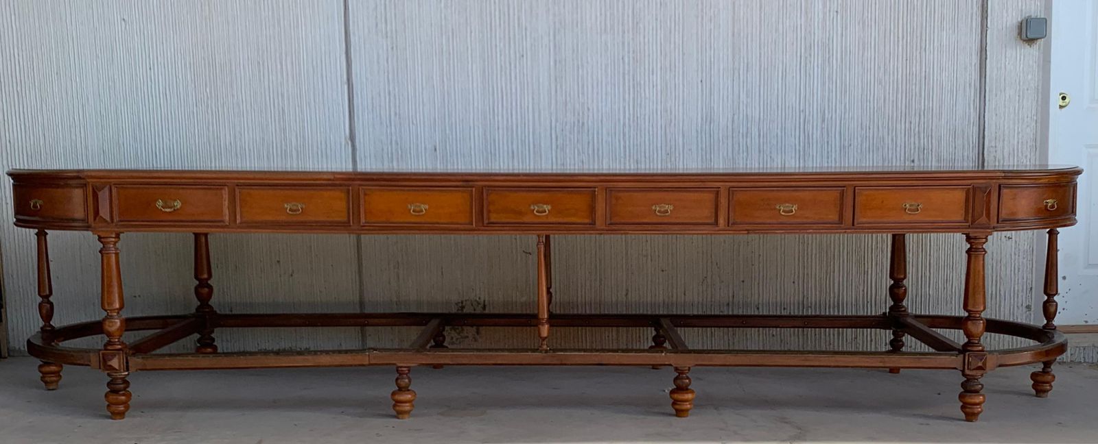 12 Foot Oval Center Table With Drawers In Both Sides, 20th Century photo Furniture