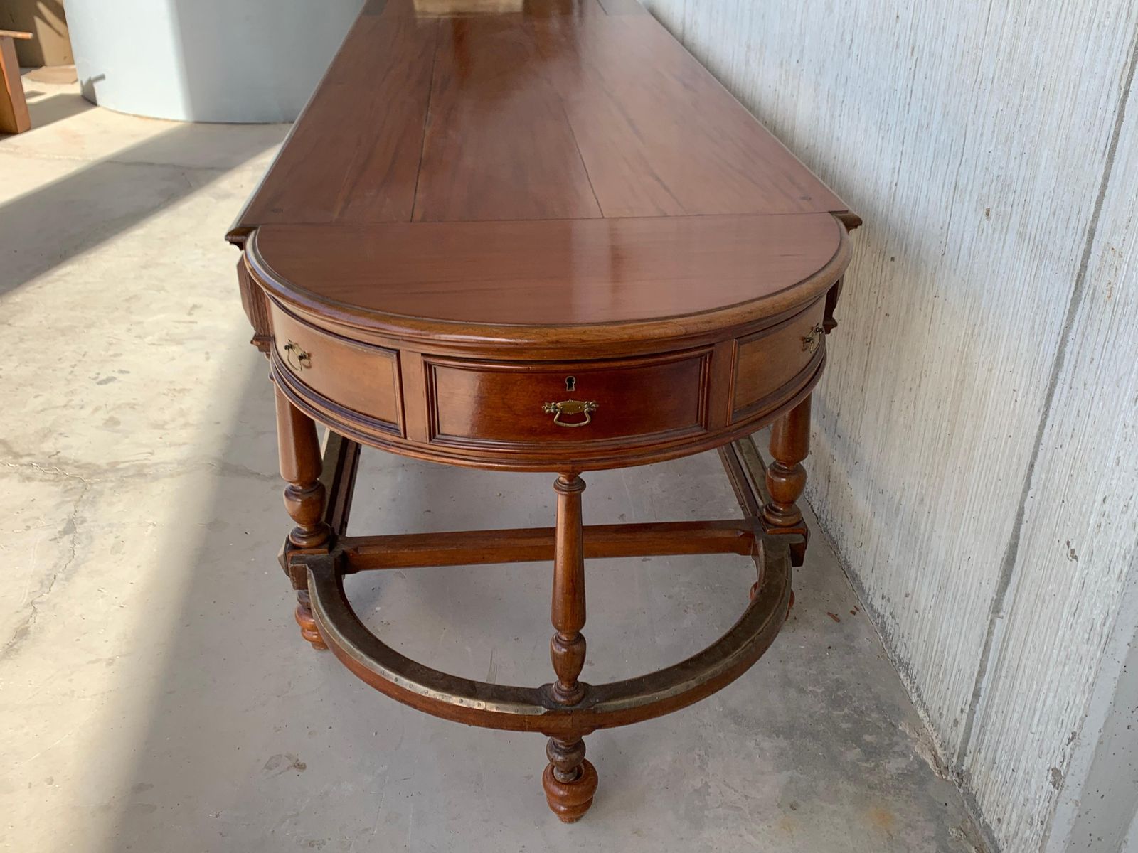 12 Foot Oval Center Table With Drawers In Both Sides, 20th Century photo buy