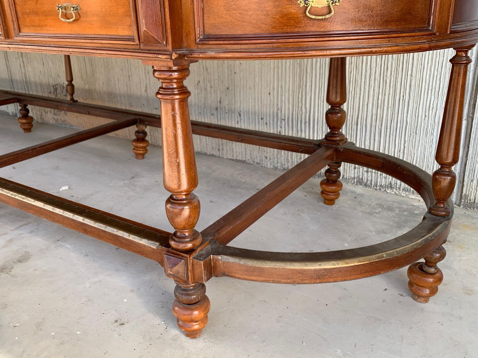 photo for sale 12 Foot Oval Center Table With Drawers In Both Sides, 20th Century