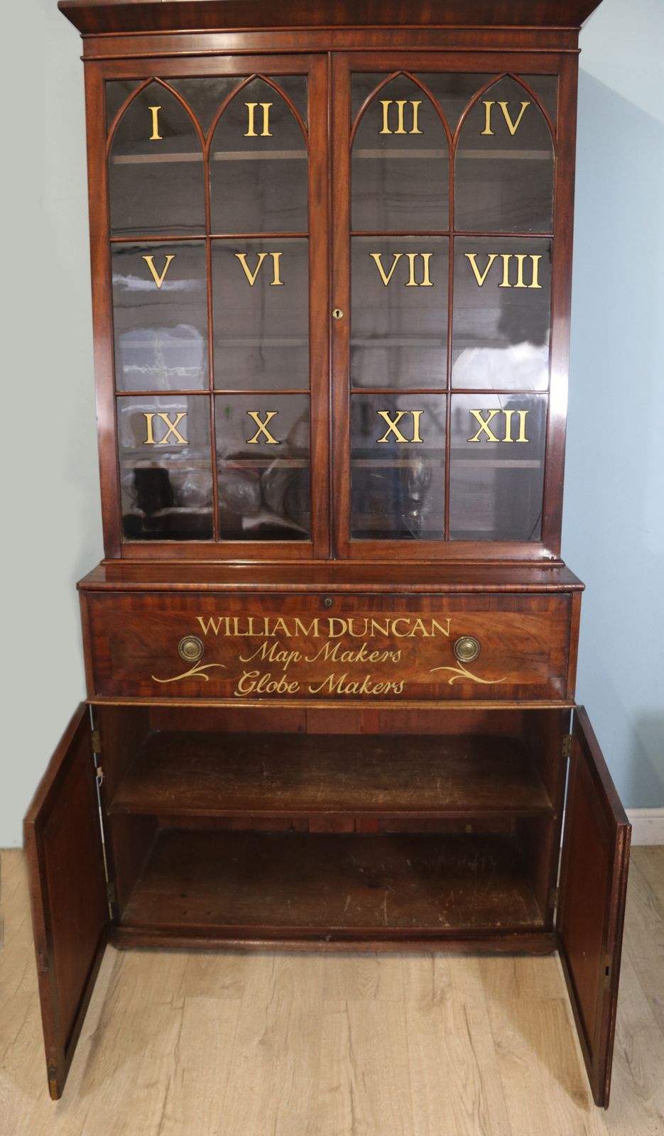 A Wonderful Late Georgian Totally Imposing Mahogany Secretaire Bookcase Cabinet. photo furniture