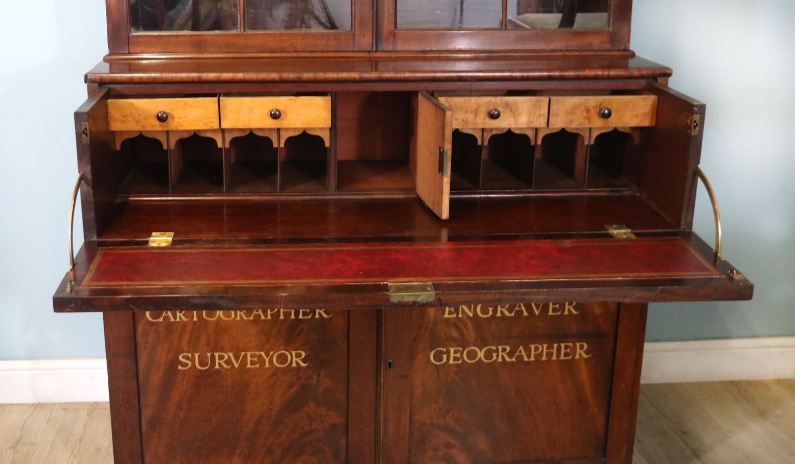 photo buy A Wonderful Late Georgian Totally Imposing Mahogany Secretaire Bookcase Cabinet.