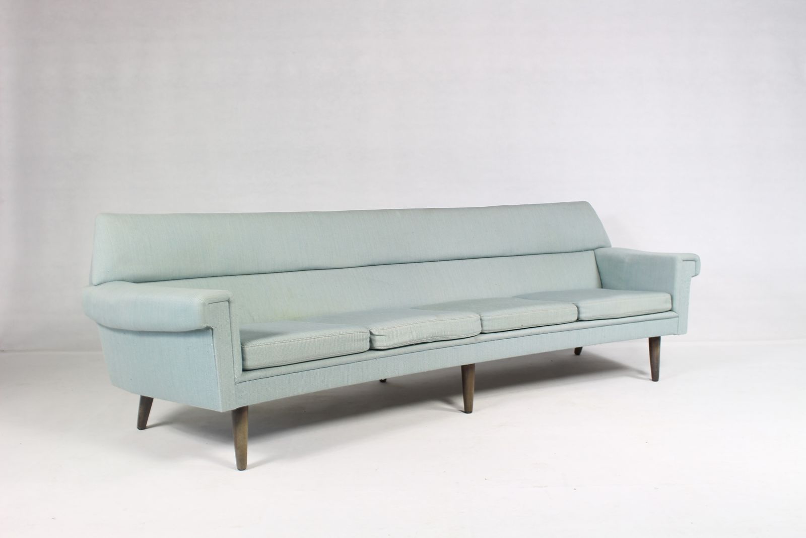 Vintage Danish Curved 4 Seater Sofa By Kurt østervig 1960s 