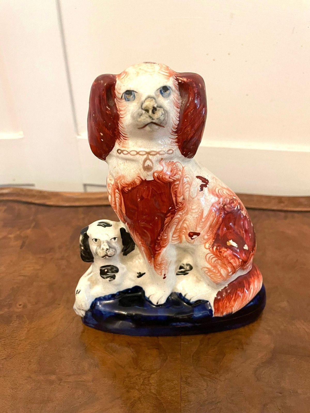 photo vinterior Collection Of Unusual Antique Victorian Staffordshire Dogs