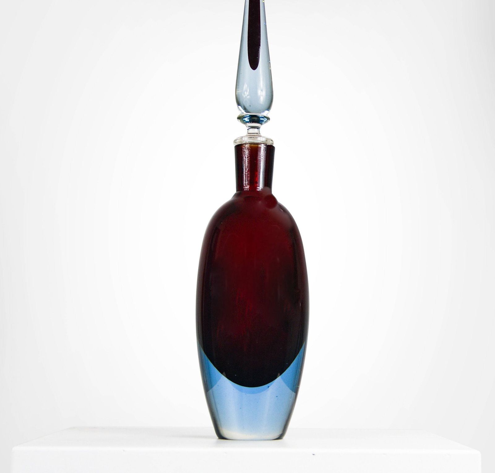 Antonio Da Ros Murano Uranium Glass Tall Stoppered Decanter photo Home Decor