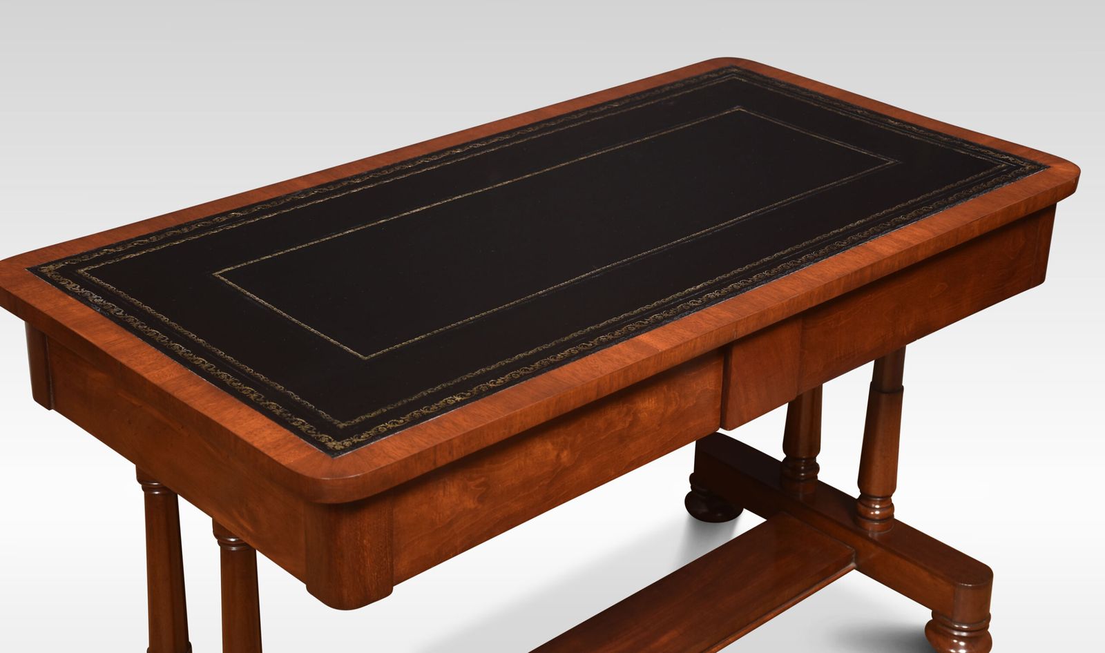 photo furniture Mahogany Two Drawer Writing Table