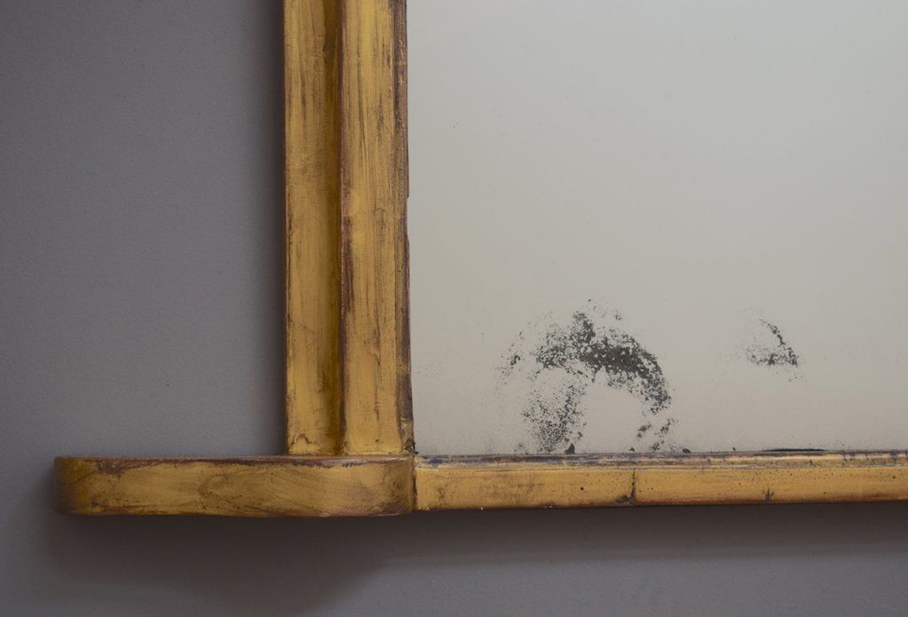 English Gilt Overmantel Mirror photo furniture