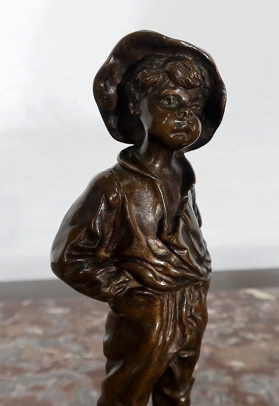 Bronze “Boy With His Hands In His Pockets”   1910 photo Home Decor