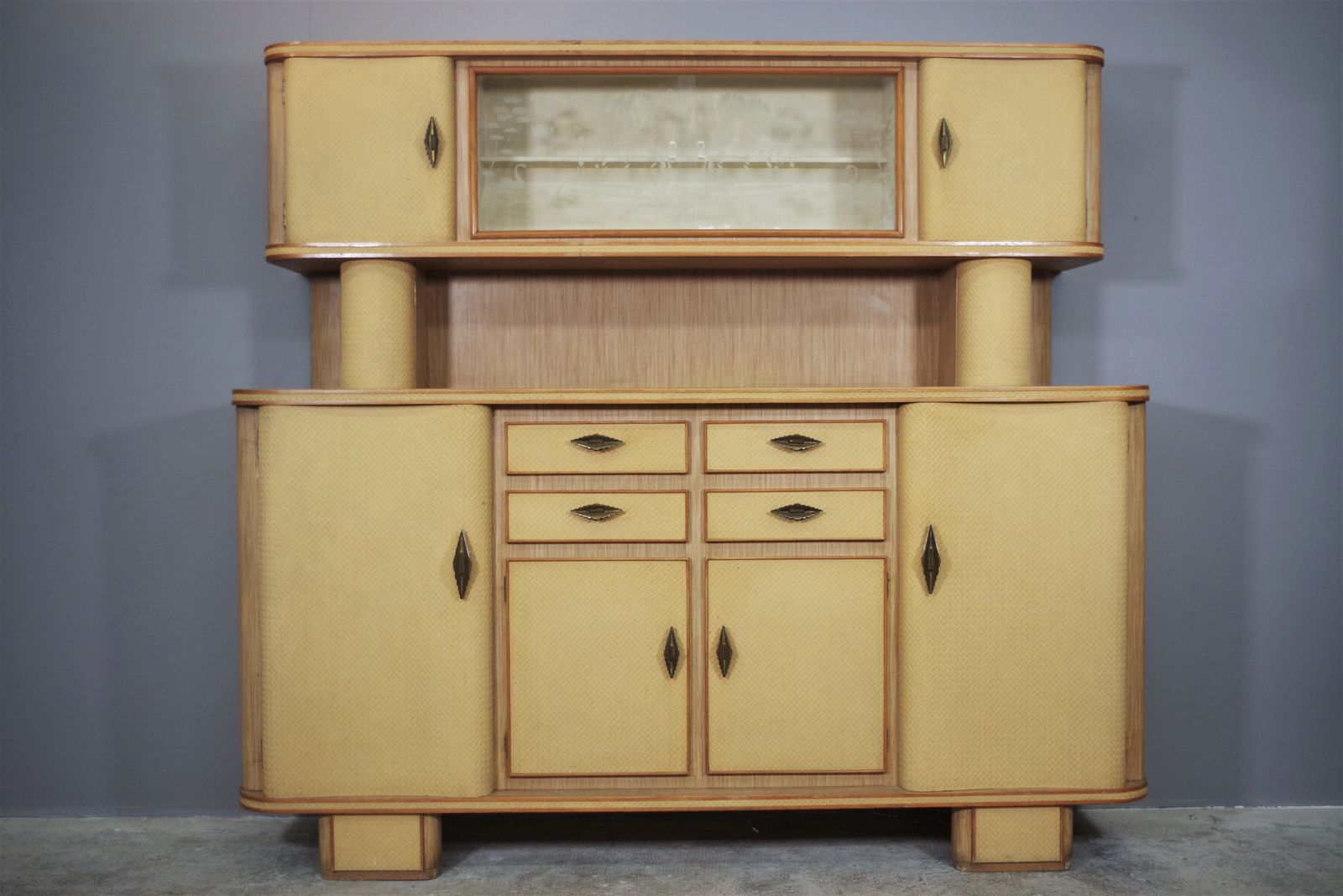 photo for sale Italian Sideboard Of The 50s In Drummed Beech Wood