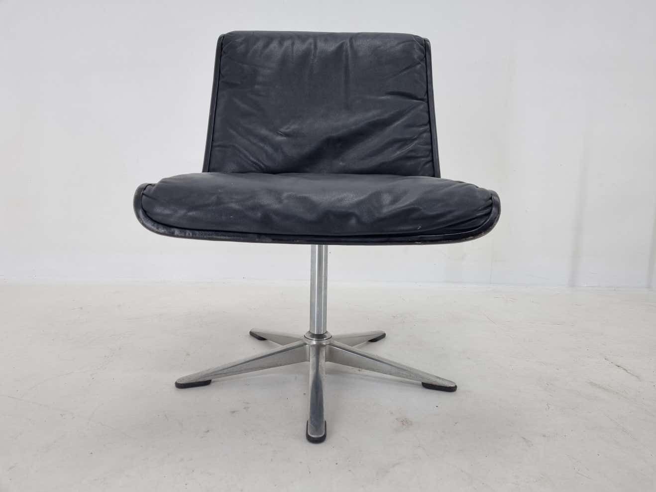 Mid Century Leather Desk Chair Delta Wilkhahn, 1970s photo furniture