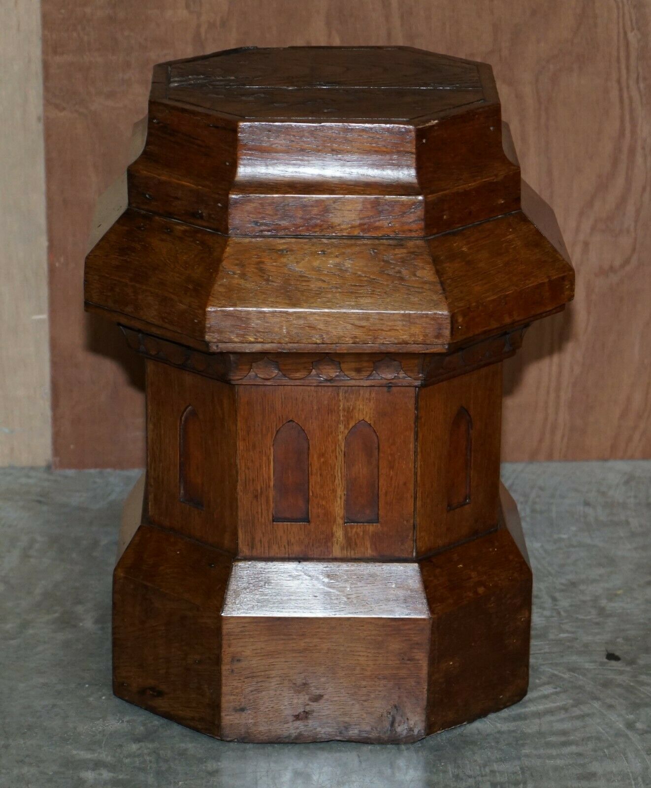 Antique Pair Of Restored Pugin Gothic Style Circa 1840 Plant / Display Stands photo for sale