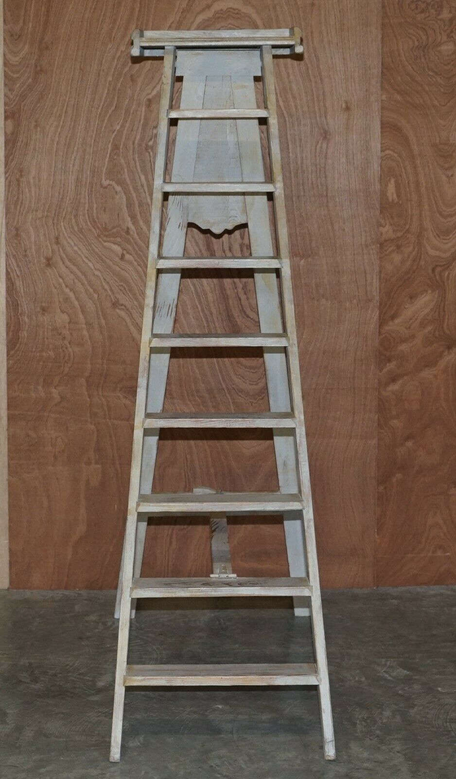 Original French Library Step Ladder Stamped For Bibliotheque Nationale De France photo for sale