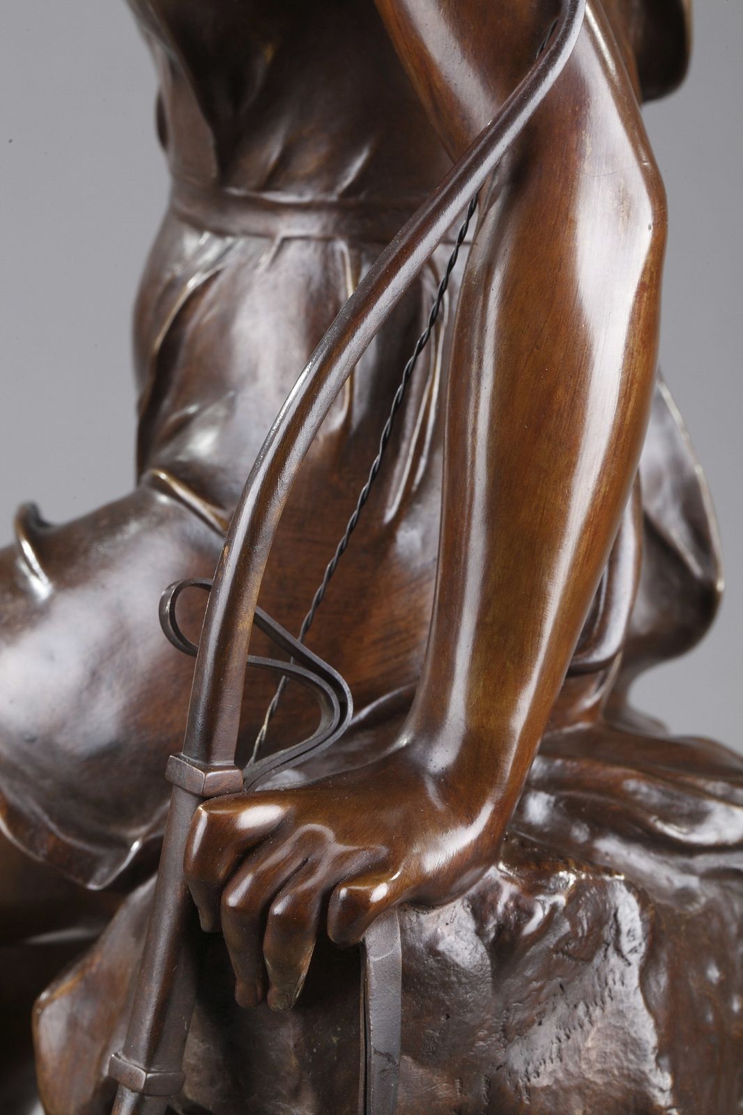 photo vinterior Bronzen sculptuur, "Diana's Nimf" naar Lucie Signoret Ledieu