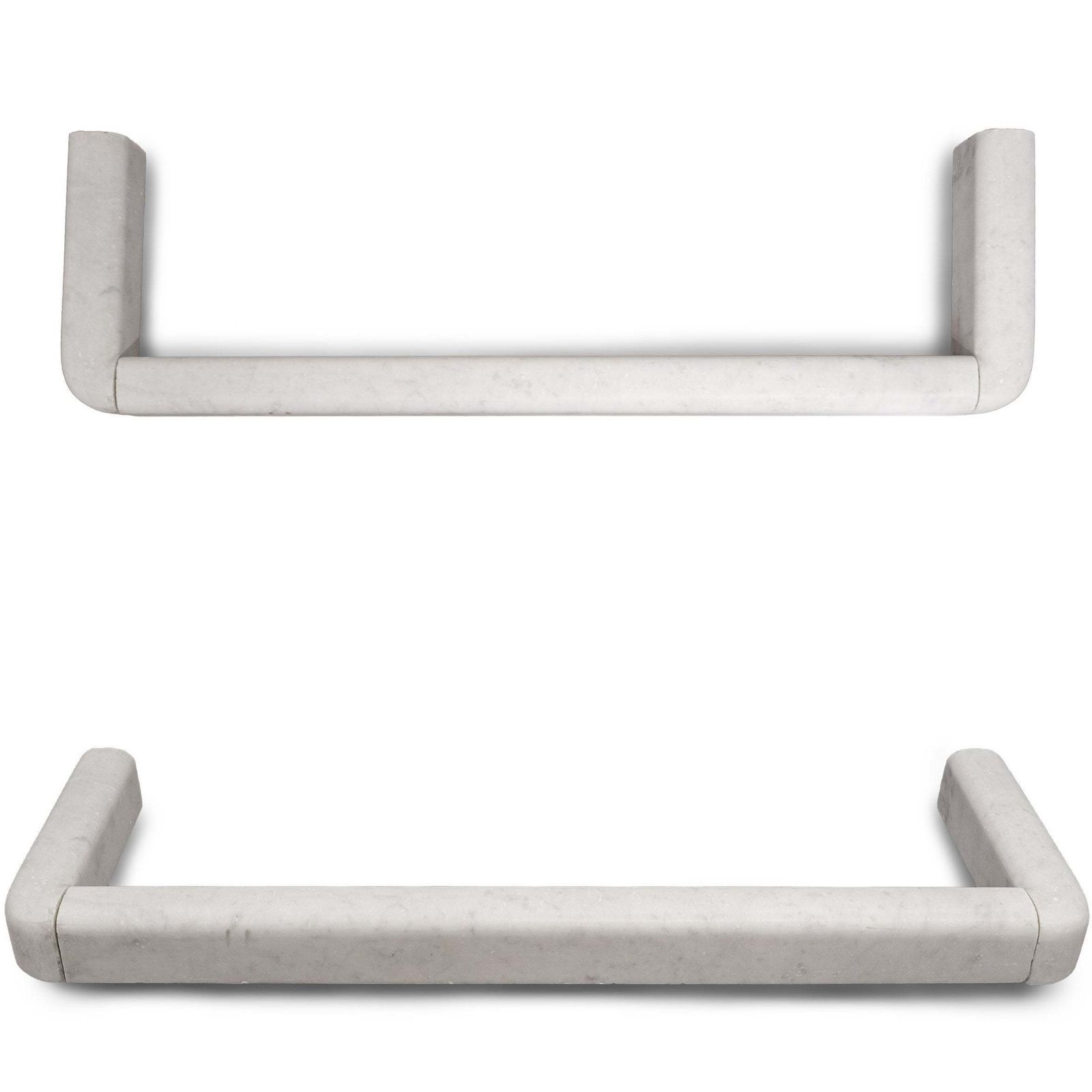 Antique Carrara Marble Fender | Fireplace Curb Fender