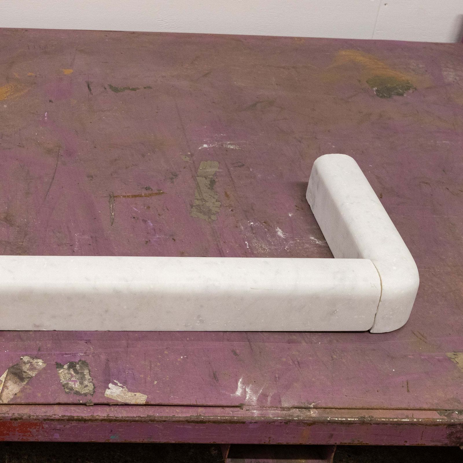 Antique Carrara Marble Fender | Fireplace Curb Fender photo for sale