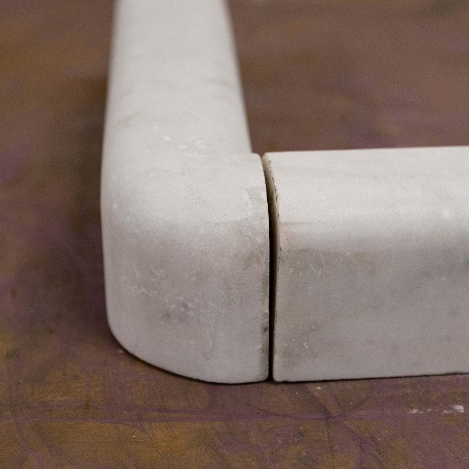 Antique Carrara Marble Fender | Fireplace Curb Fender photo Home Fixtures