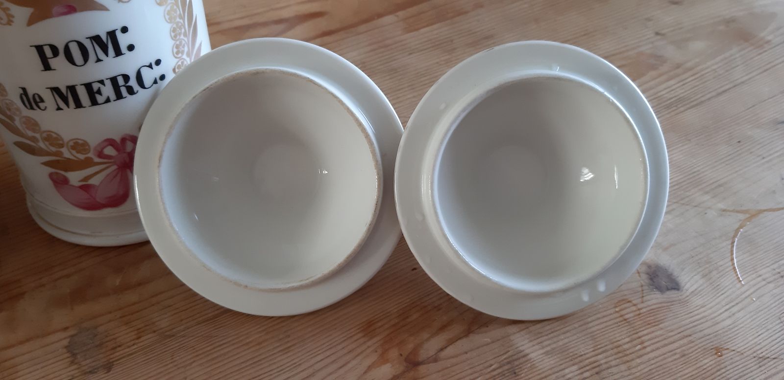 Pair Of 19th Century Mehun Porcelain Pharmacy Jar photo vinterior