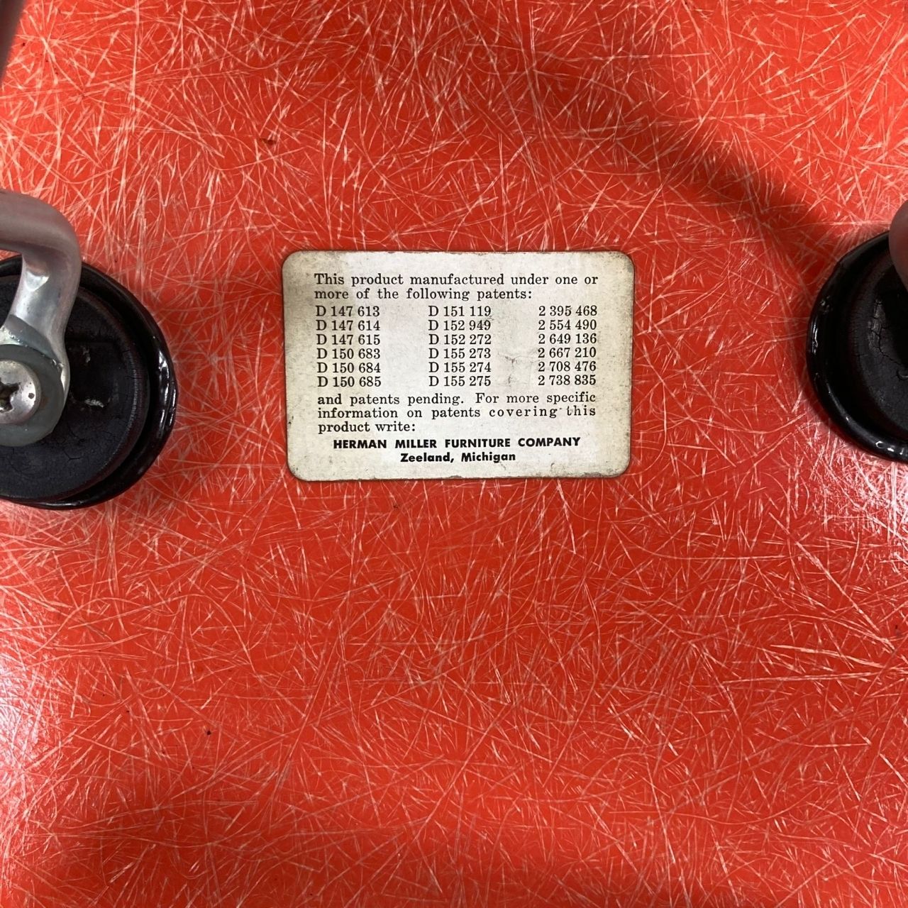 Eames Herman Miller Dsr Side Chair In Orange photo vinterior
