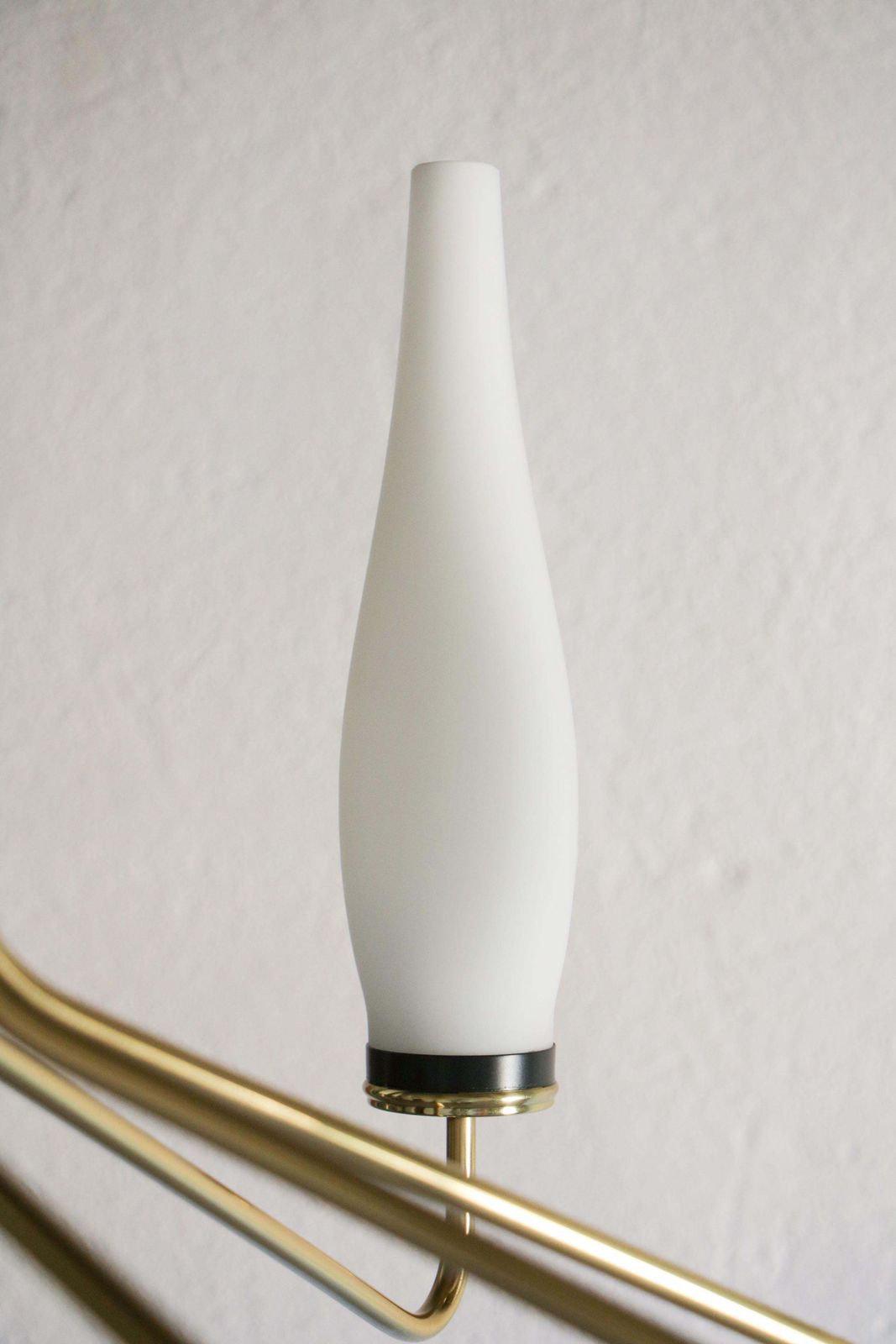 photo vintage Italian Mid Century Modern Ten Lights Chandelier Attributer To Stilnovo, 1950s