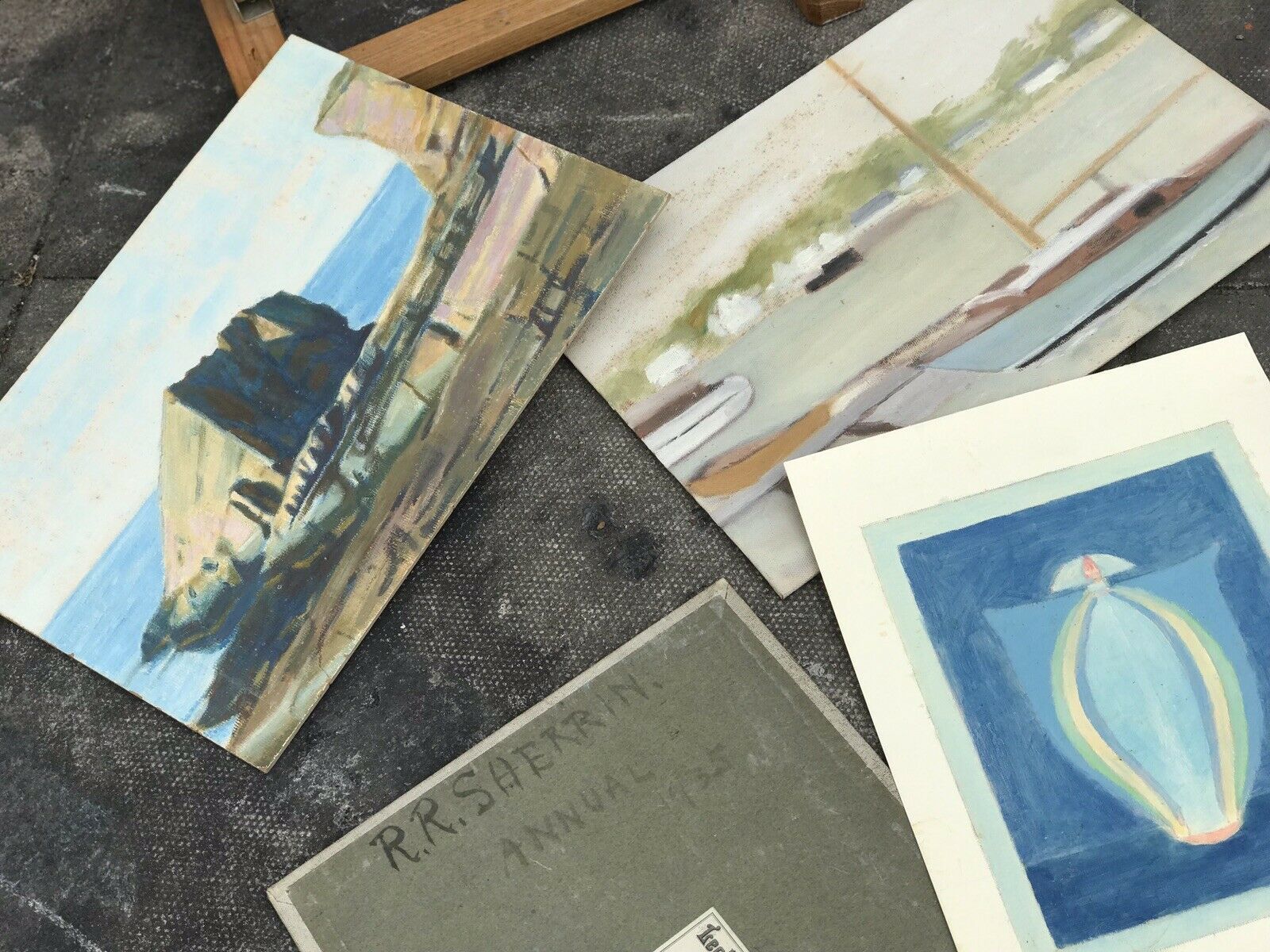 Collection Of Works By Richard Sherrin Royal Academy 1930 36 Including Carrycase photo furniture
