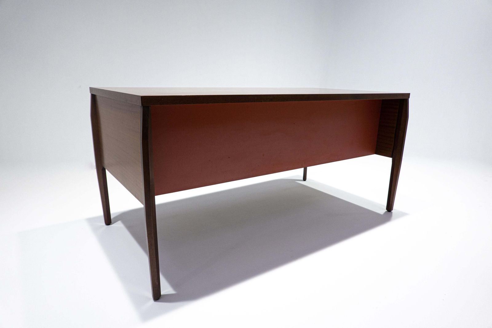 Mid Century Modern Wooden Desk With 6 Drawers, Italy, 1960s photo buy
