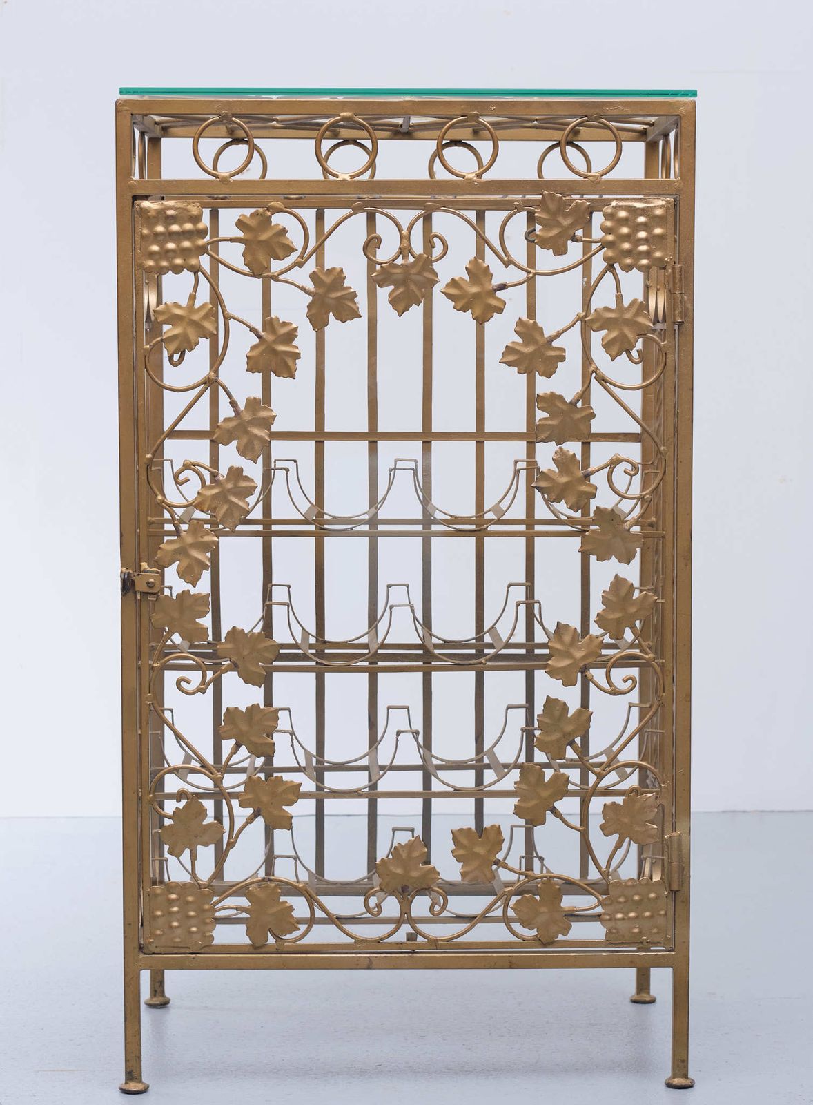 Gold Metal Wine Rack Or Cocktail Bar, 1950s, Italy photo buy