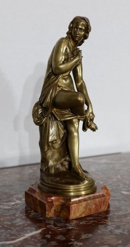 Bronze Of A Bather, By A. Carrier Belleuse, Mid 19th Century photo furniture