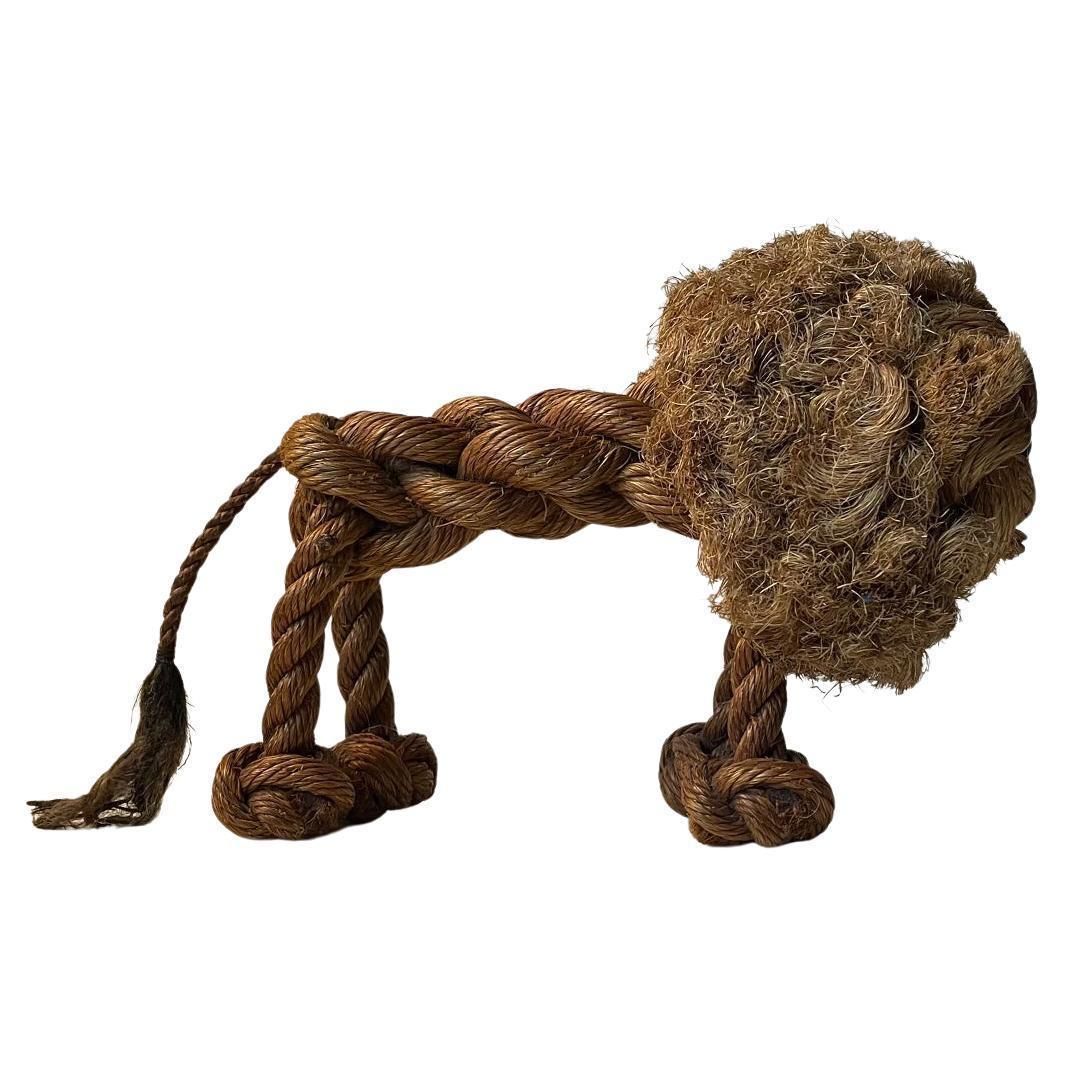 Kay Bojesen And Jorgen Bloch Lion In Natural Rope, Denmark 1960s