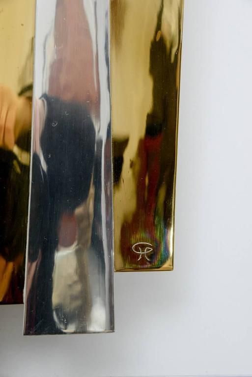 Fantastic Sconce By Henri Perrichaud, Brassware, Circa 1960, Unique Piece photo for sale