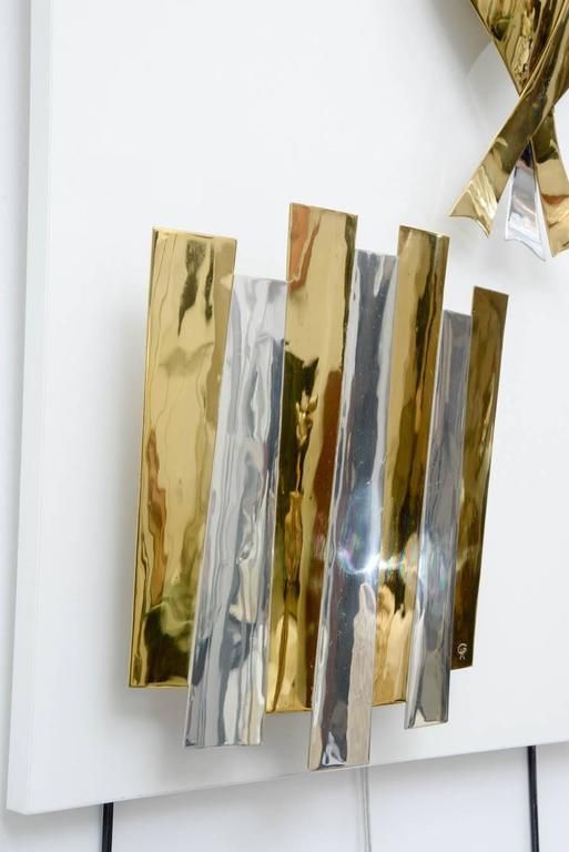 Fantastic Sconce By Henri Perrichaud, Brassware, Circa 1960, Unique Piece photo vinterior
