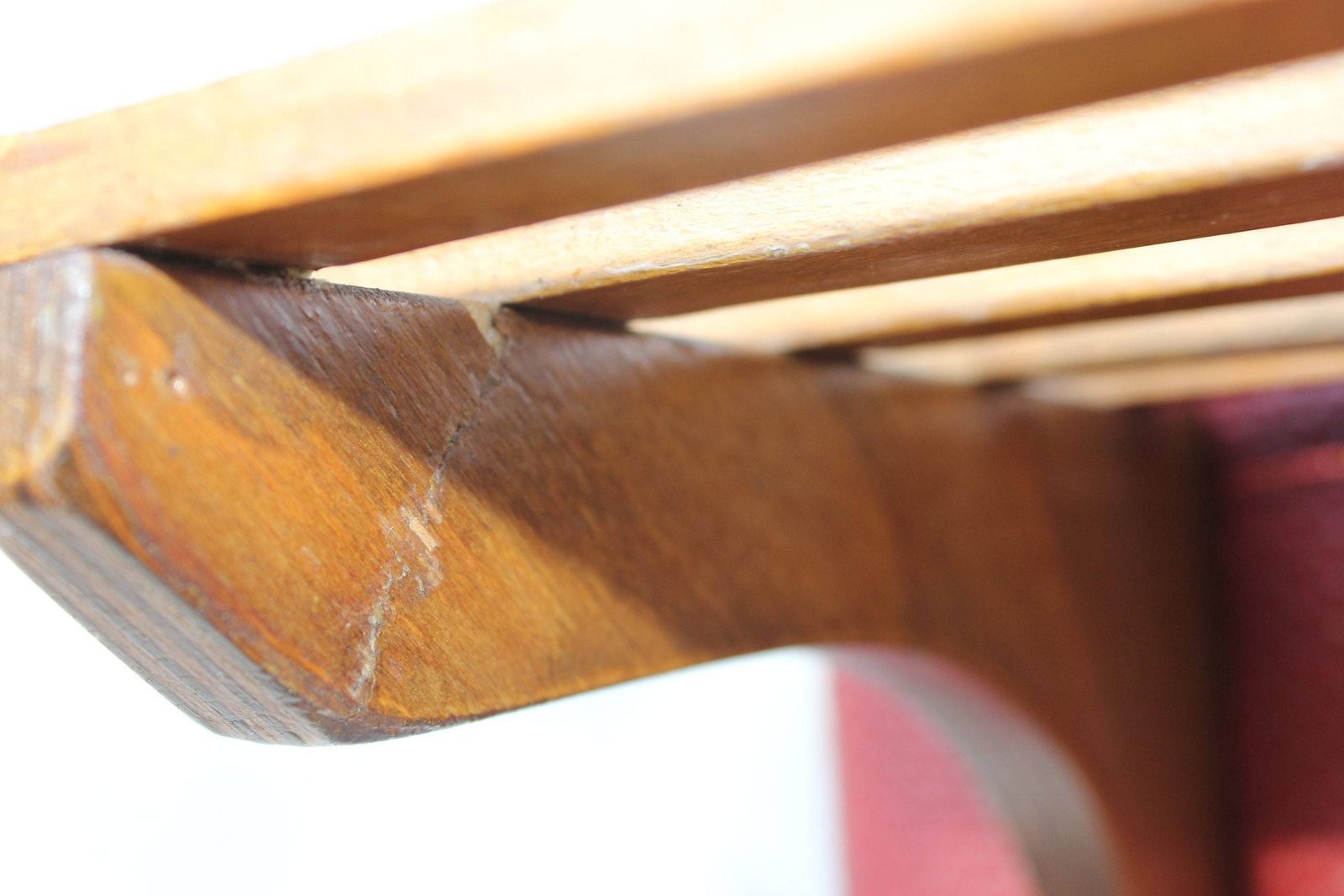 Wall Hanger Panel, Coat And Hats Rack, Wood And Leather, Mid Century Wardrobe Red Teak, Hallway 60s Style photo 225.0