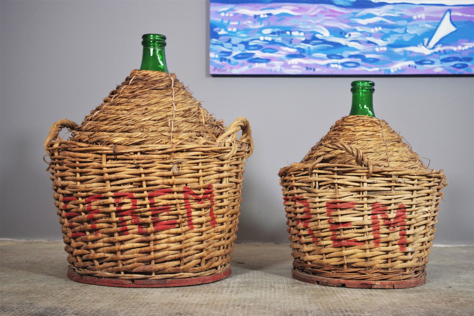 50s Glass Demijohns photo vinterior