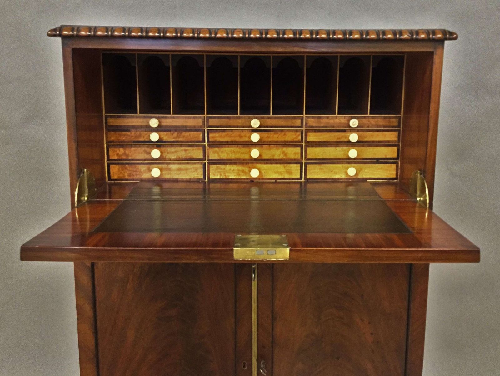 Regency Mahogany Secretaire Cabinet Of Small Proportions photo 4290.0