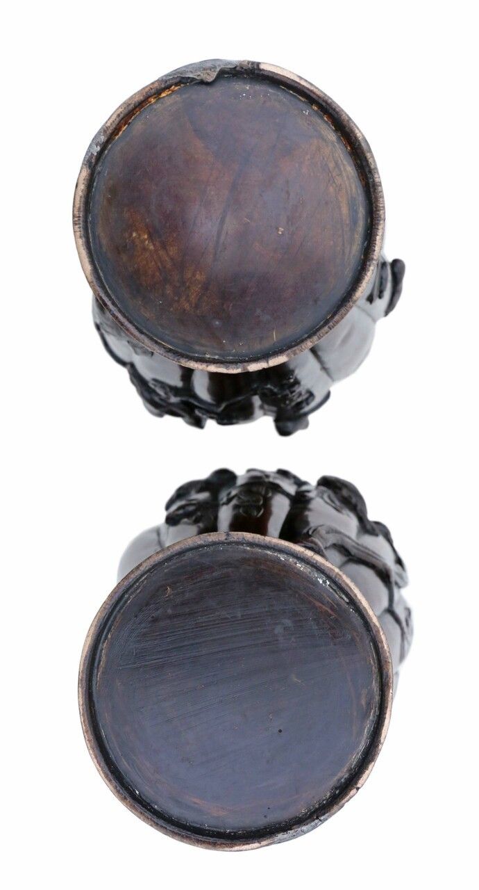 Very Large Pair Of Fine Quality Japanese Bronze Vases C1900 Meiji Period photo 1795.0