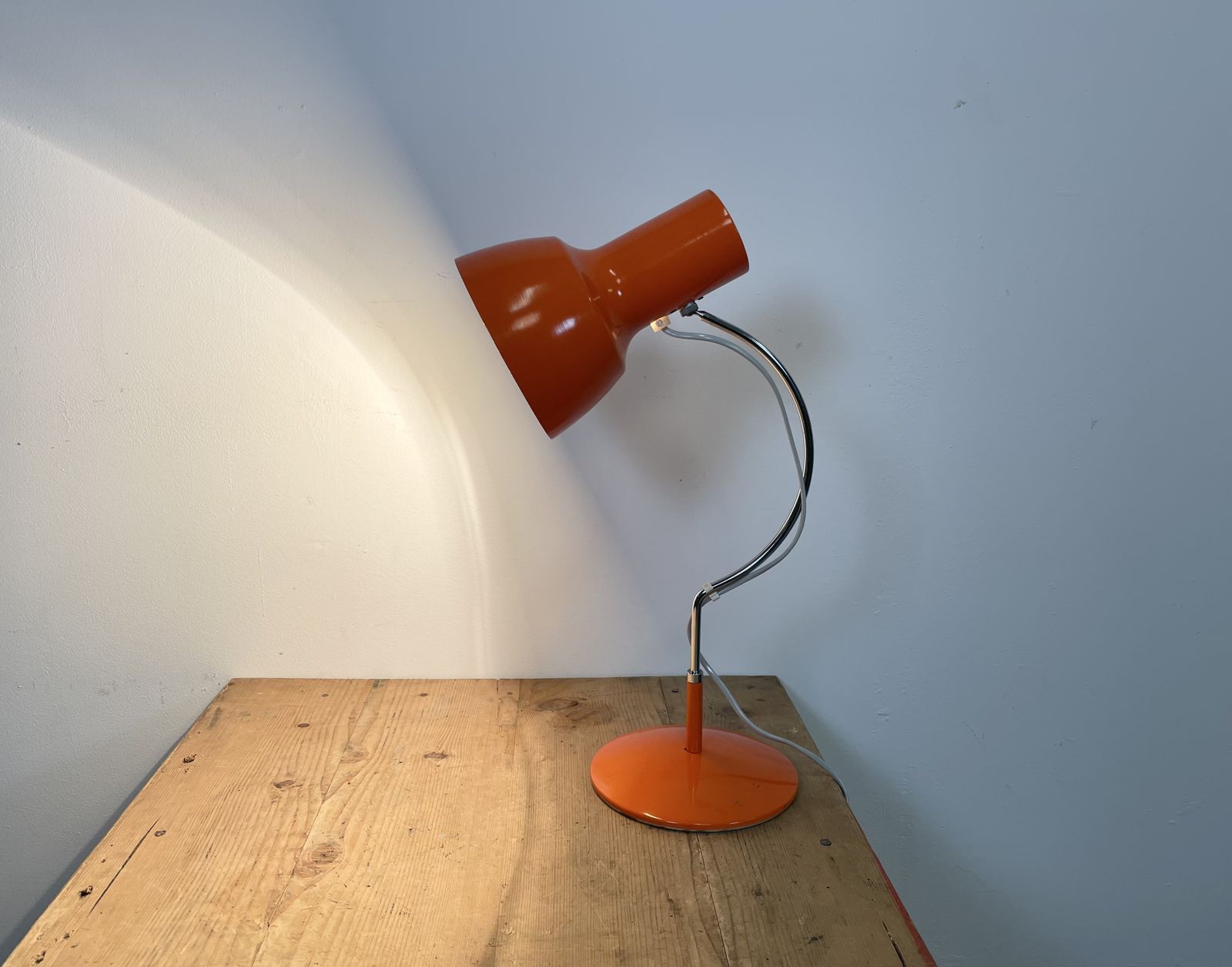 Orange Table Lamp By Josef Hurka For Napako, 1960s photo furniture