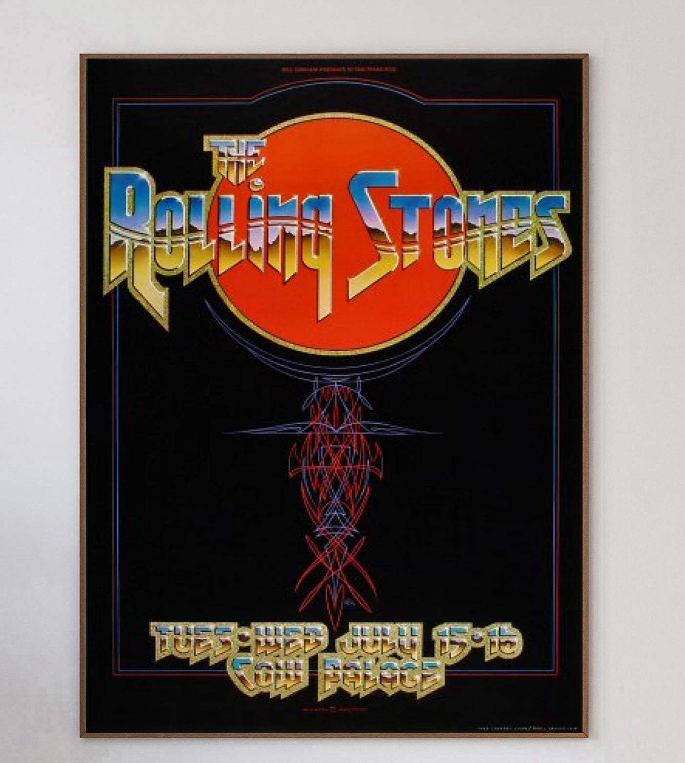 Rolling Stones   Live At Cow Palace Vendor 197 Original Vintage Poster photo 600.0