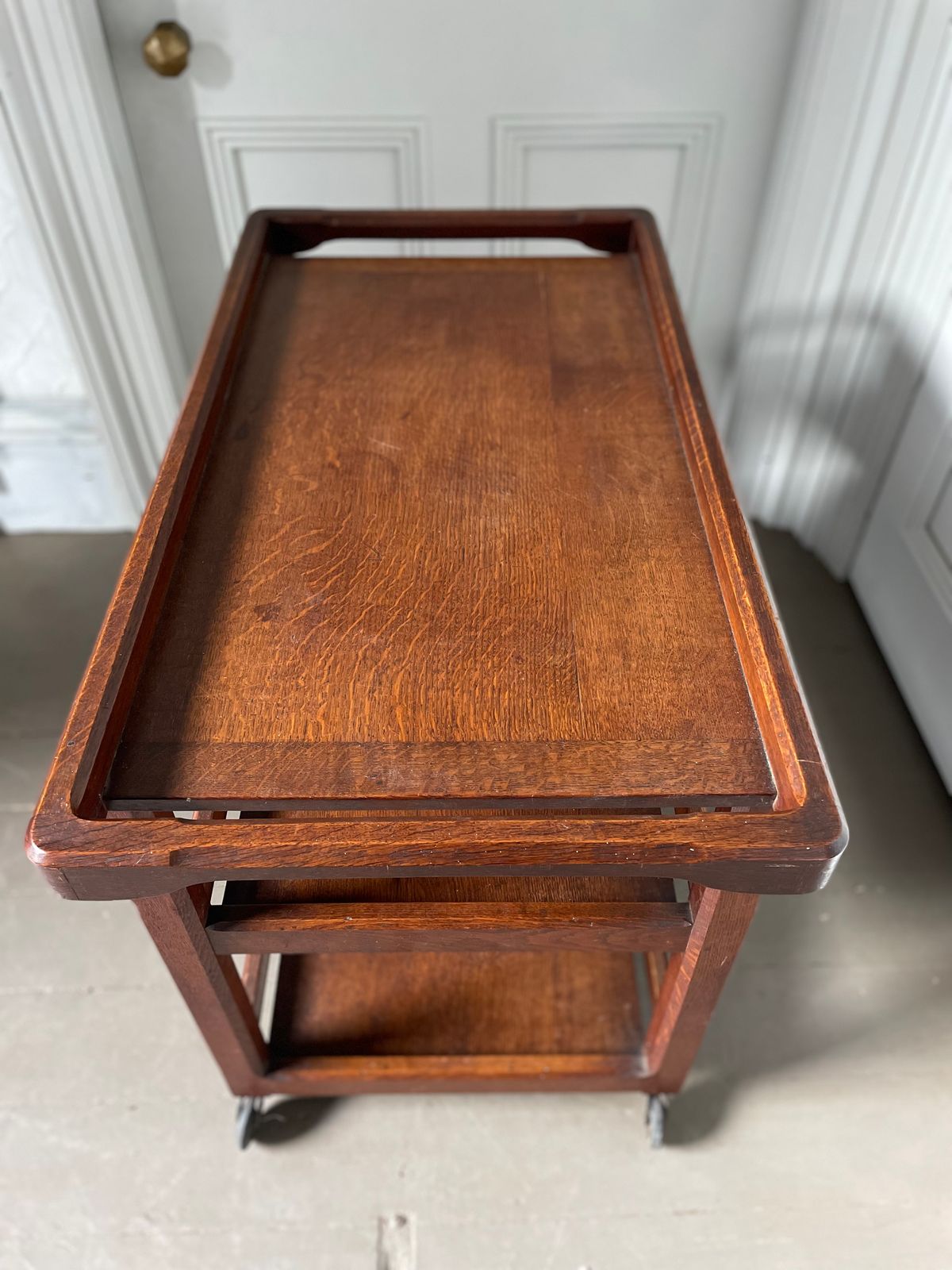Stanley Webb Davies Oak Bar Cart photo for sale