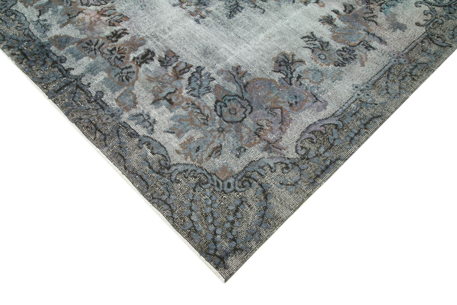 Tapis turc fait main en laine, à poils hauts et bas, 200 cm x 320 cm, années 1980, coloris gris photo for sale