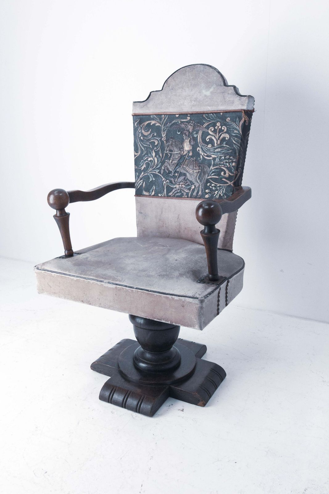 Spanish Mid Century Swivel Armchair Desk Chair Circa 1940 photo Furniture